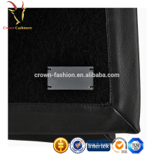 Couverture double couche en molleton chaudement chaud en laine et soie avec logo